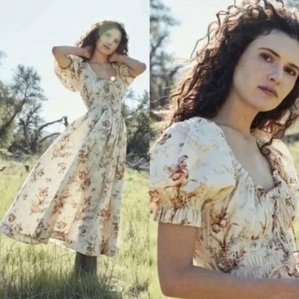 DOEN Victoire Dress Field of Tulips Size XS